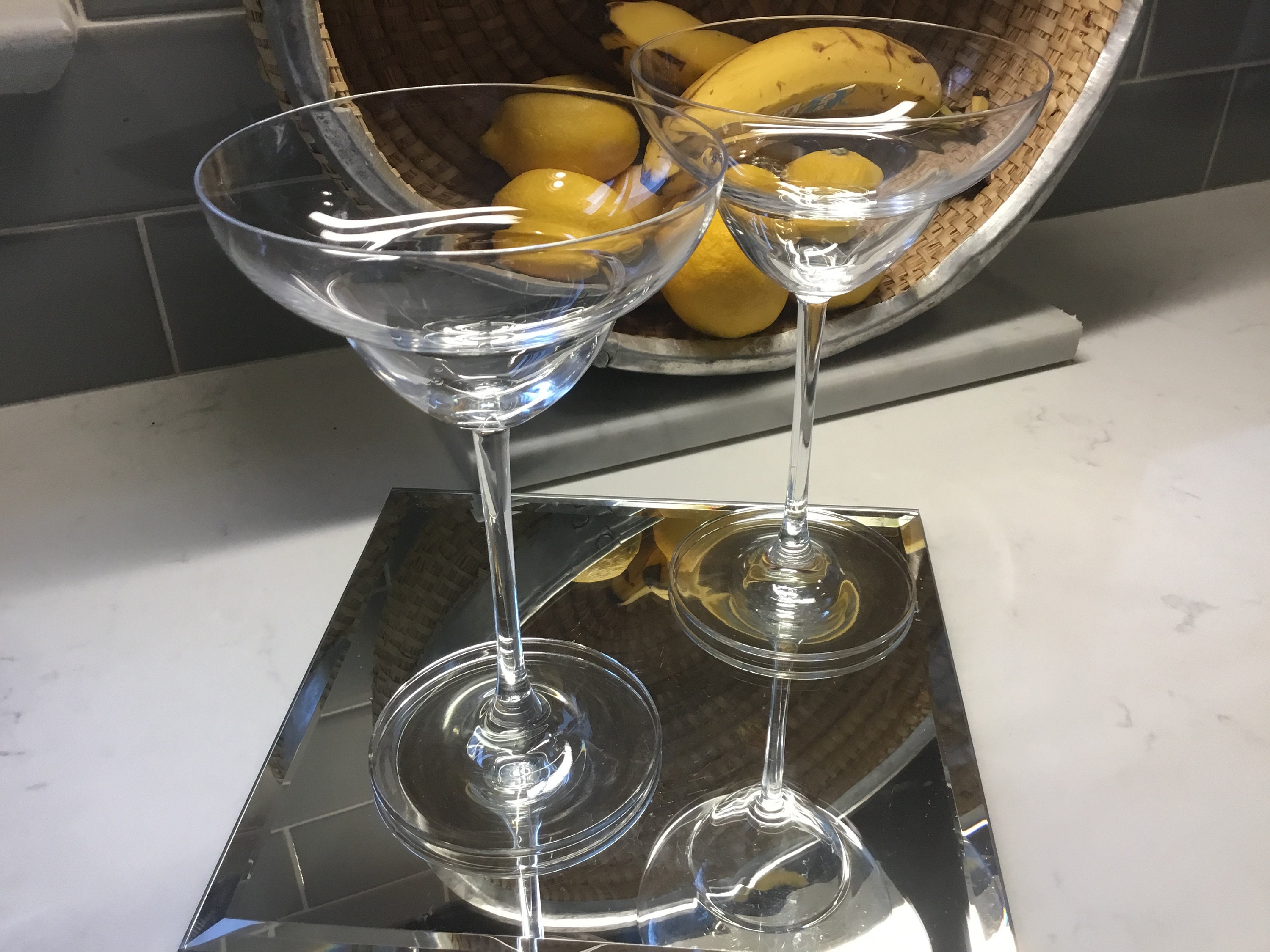 Vintage Set of 2 Margarita Glasses – NUDE A