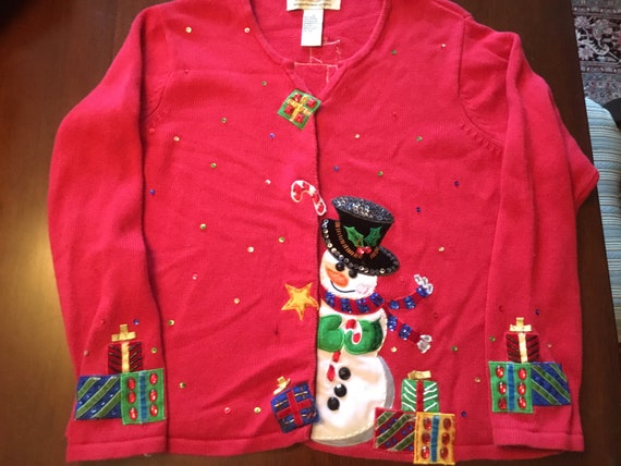 Cardigan ugly clearance christmas sweater