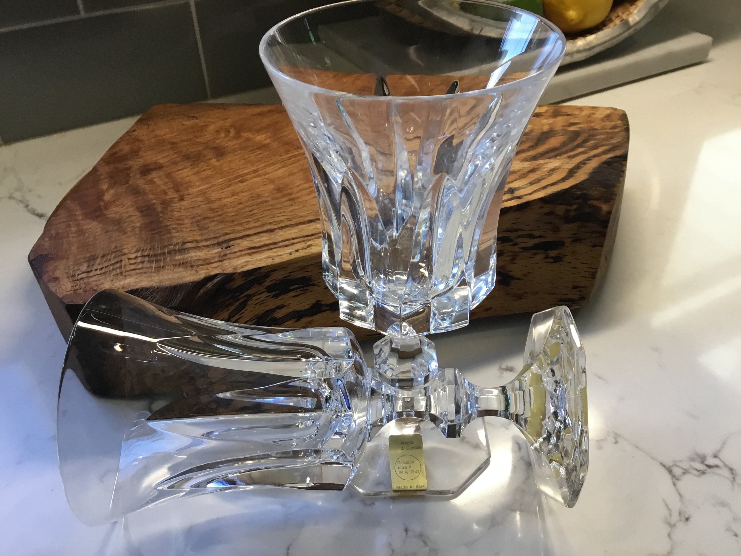 ワイングラス　Arnolfo di Cambio 　ペアセット Vintage Arnolfo Di Cambio Wine Glasses or Water Goblets - Set of 5