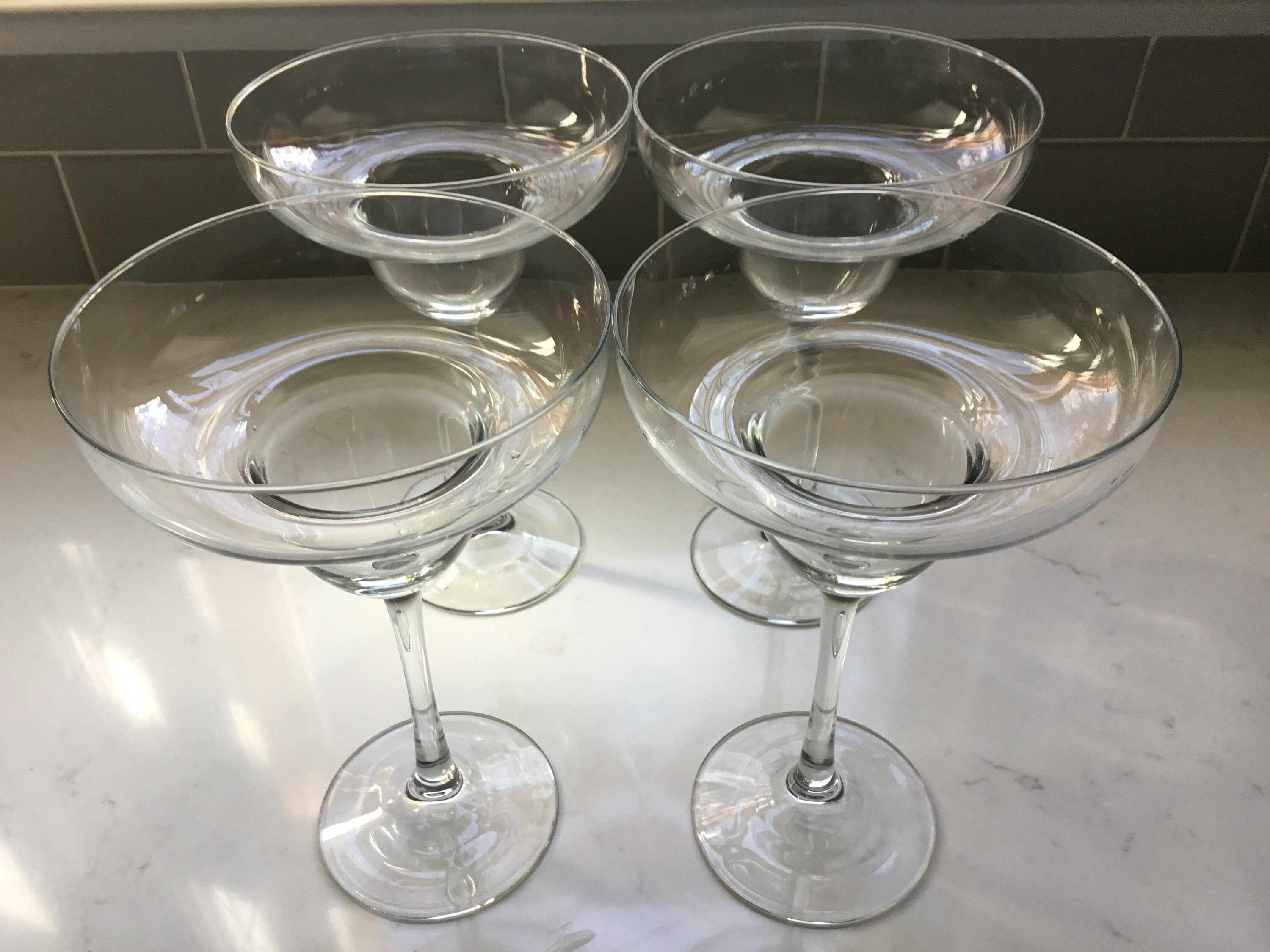 Vintage Crystal Margarita Glasses set of 4 Etsy