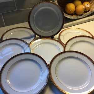 Antique Noritake Porcelain Bread and Butter plates - set of 8 - Noritake M Theresa - Vintage Noritake Salad Plates - M Noritake