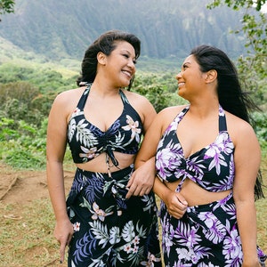 NinthIsle Made in Hawaii Luau Wrap Pants & Top Set – tropical sarong outfit for Cultural Events, Matching Family and Wholesale Welcome