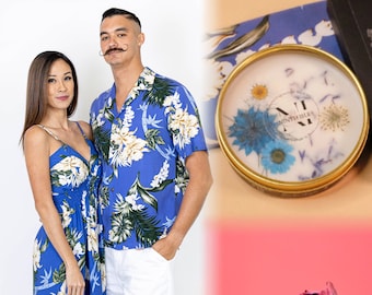 ハワイアンドレス アロハシャツのセット セット価格 ムームー ドレス アロハシャツ セット 結婚式 海外