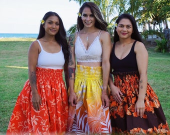 NinthIsle Made in Hawaii Handmade Art Hawaiian Pau Skirt/ Hula Skirt - Hula Dance Performance Skirt