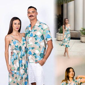 NinthIsle Made in Hawaii, Matching Aloha Shirt & Dress – Super Soft New Bird of Paradise, Family Resort Wear Outfits, Wedding, Group, Gifts