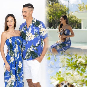 NinthIsle Made in Hawaii Family Matching, Super Soft Resort Wear Bamboo Ginger Aloha Shirt/Dress/Kid Up to 7XL Wedding Bulk Birthday Gifts