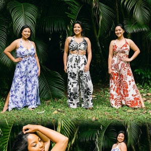 NinthIsle Made in Hawaii Luau Wrap Pants & Top Set – tropical sarong outfit for Cultural Events, Matching Family and Wholesale Welcome