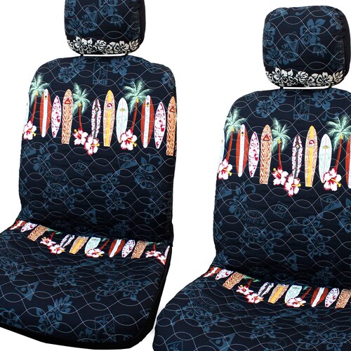 Made in Hawaii Set of 2 Separate Headrest Car Seat Covers Etsy