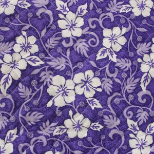 NinthIsle Original Quilted Fabric - 100% Cotton - 56 inch Wide - Sold by Yard - Ulu Fruit Purple - Exclusive Designs