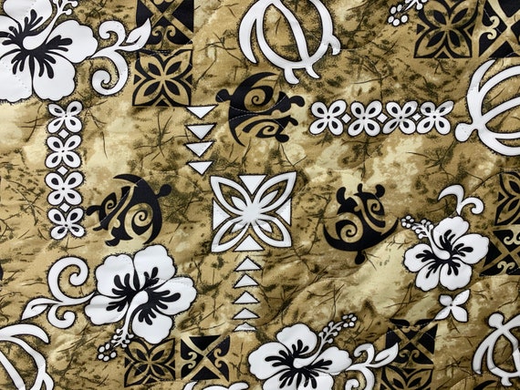 NinthIsle Original Quilted Fabric -  56 inch Wide - Sold by Yard - Aloha Honu Turtle Print - Bulk and Wholesale