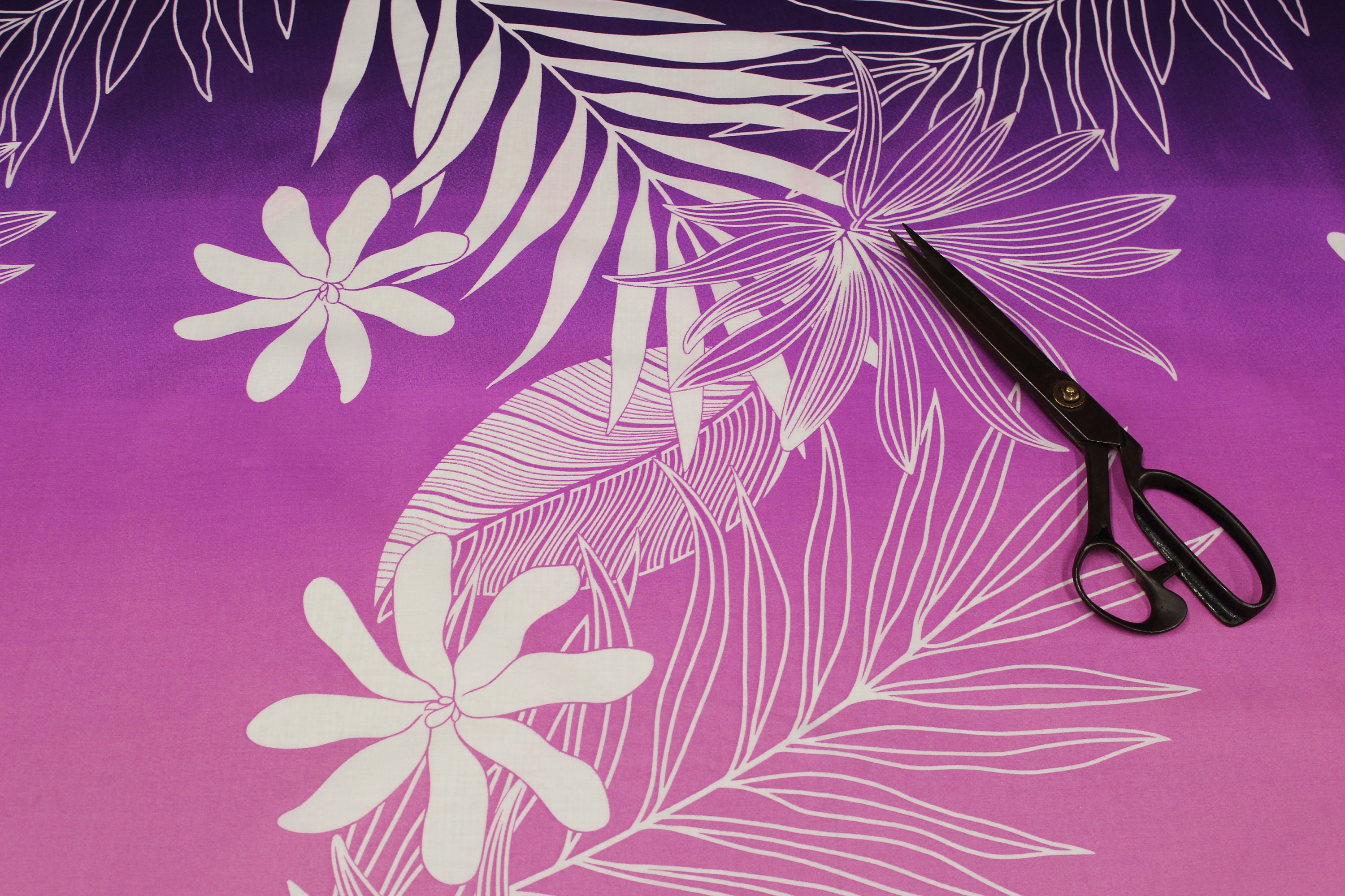 Wrinkle Resistant Tropical Design Fabric Gradient Floral Etsy