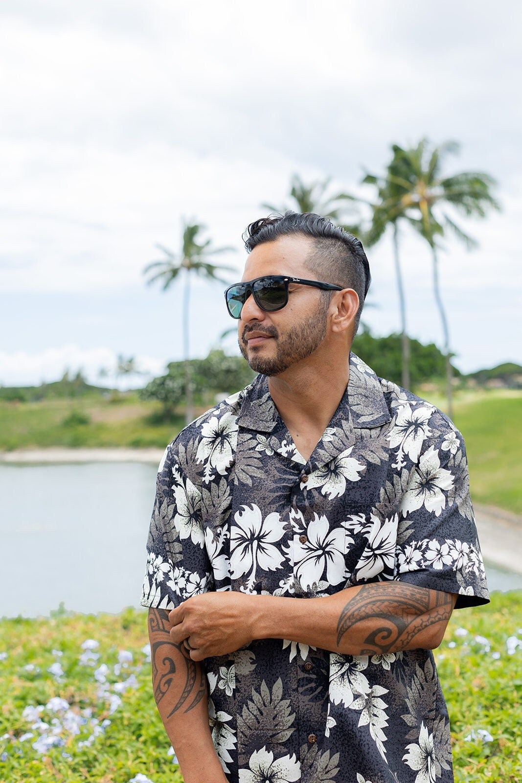 For Men AL304-Big And Tall Men's Hawaii Sunset Hawaiian Shirt 4xlt