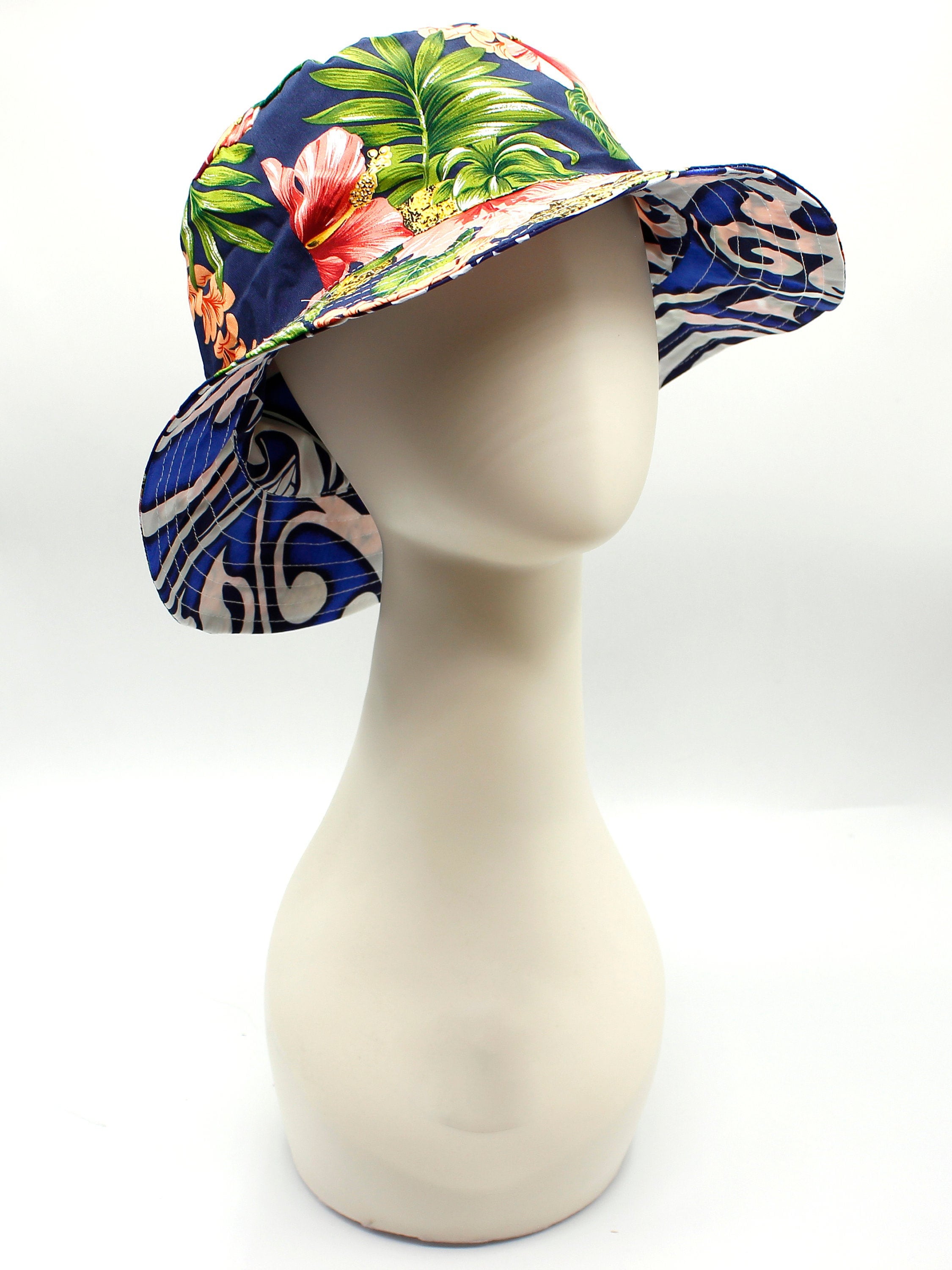 Reversible Lightweight Hawaiian Design Bucket Hat Foldable & Etsy