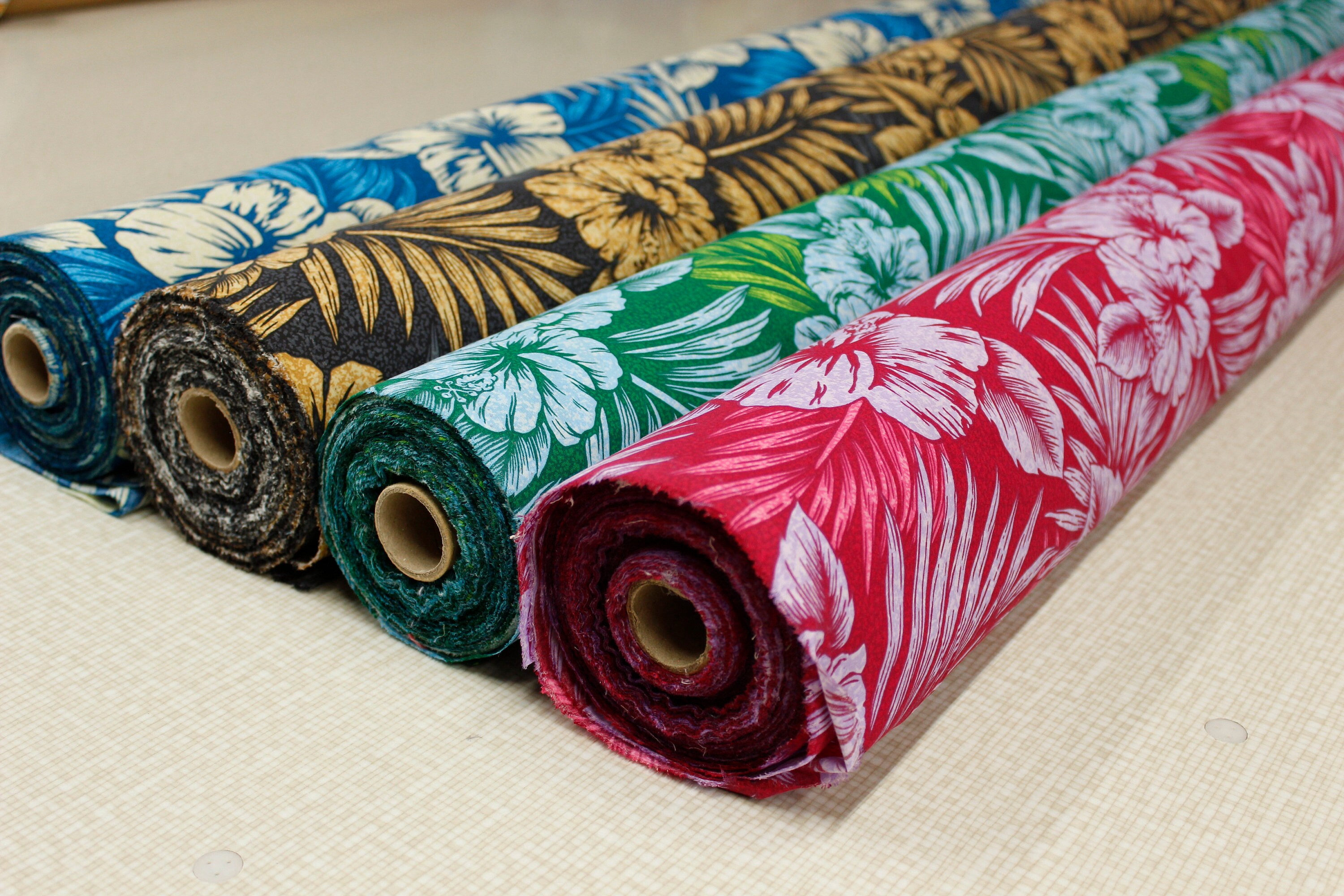 Wrinkle Resistant Tropical Design Fabric Vintage Hibiscus Etsy