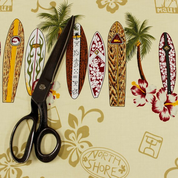 Ninthisle Original Maui Surfboard 100 % Cotton Fabric - Etsy Canada