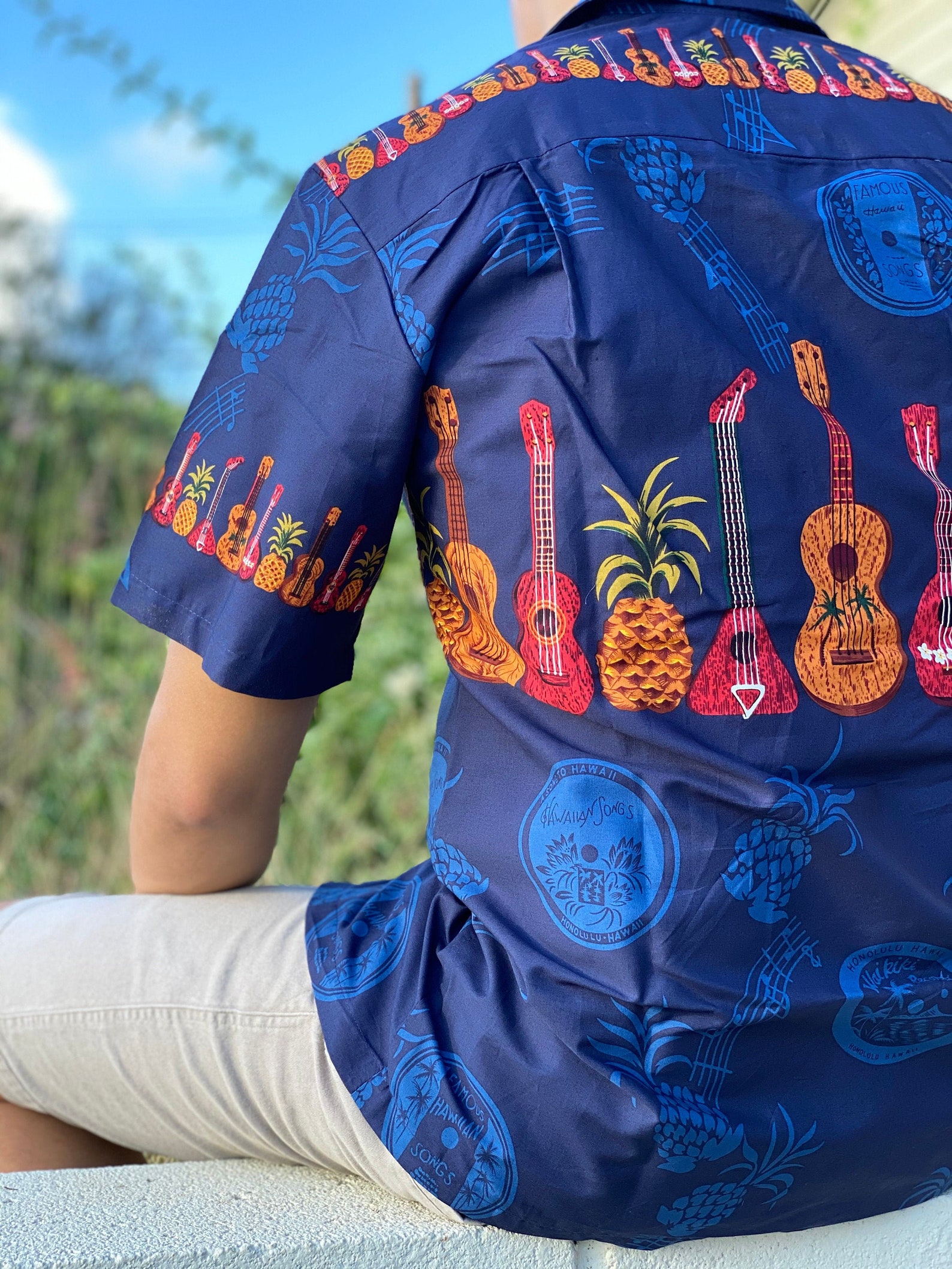 100 Cotton Ukulele Hawaiian Aloha Shirt Made in HawaiiBig Etsy