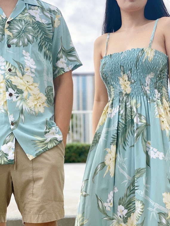 Ninthisle Made in Hawaii, Matching Family Super Soft Resort Wear Bamboo  Ginger Aloha Shirt/dress/kids Group Wedding Birthday Party Bulk Gift 