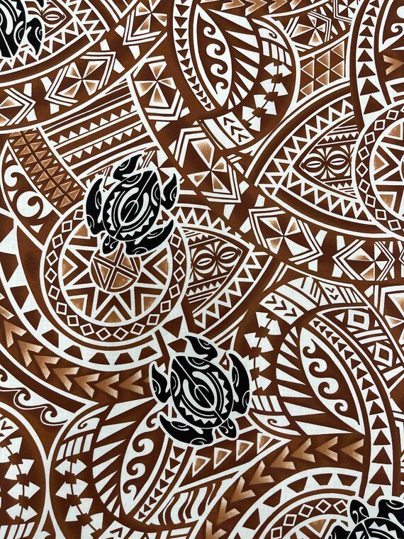 Tribal Design Fabric Tribal Lucky Turtle Honu Hawaiian Cute Etsy