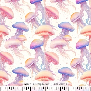25/SPRING NinthIsle Inspiration Exclusive Romantic Art 100 % Cotton Fabric - Calm Series - DIY Bulk Order Available Handmade Gifts
