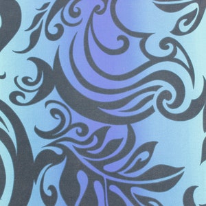 Wrinkle Resistant Tropical Design Fabric -  Hawaiian Tribal - Sold by the Yard - 65 Poly / 35% Cotton Handmade Bulk Order Gifts