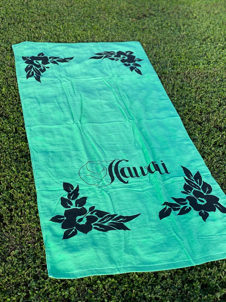 Solid Colors Bright Yellow Hawaii Beach Towel 100 Cotton Etsy