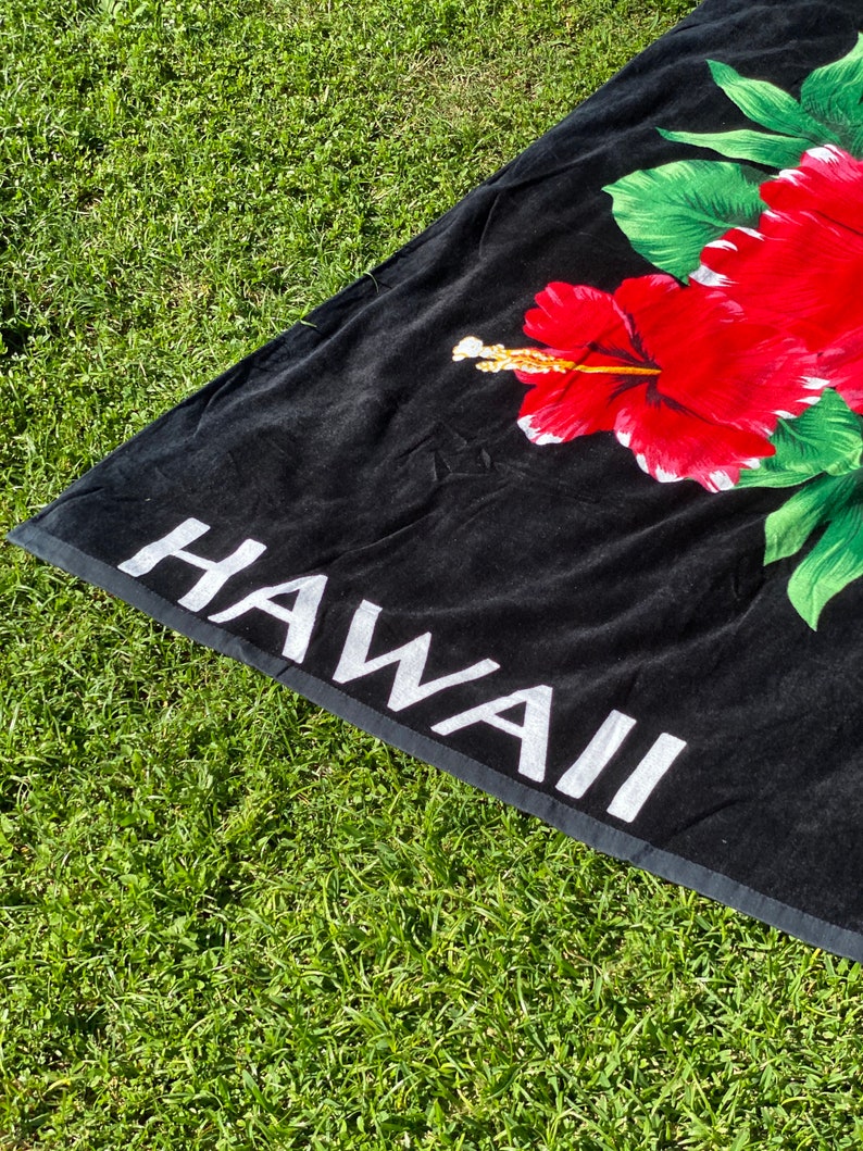 JUMBO/REGULAR Hawaiian Beach Towel 100 Cotton Hibiscus Etsy