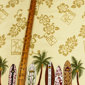 100 % Cotton Exclusive Design Tropical Fabric Maui Surf - Etsy