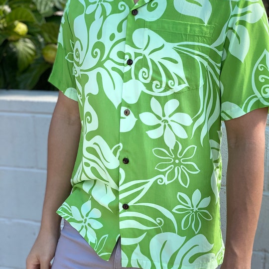 Super Soft Rayon Monstera Abstract Hawaiian Aloha Shirt