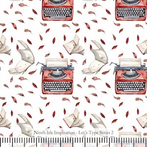 24/SPRING NinthIsle Inspiration Exclusive Fun Art 100 % Cotton Fabric - Let&#39;s Type Series - Sold by the Yard DIY Bulk Order Handmade Gifts
