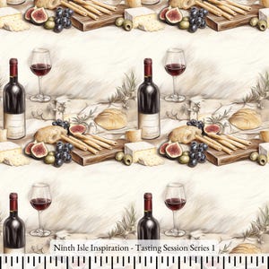 25/SPRING NinthIsle Inspiration Exclusive Romantic Art 100 % Cotton Fabric - Tasting Session Series - DIY Bulk Order Available Handmade Gift
