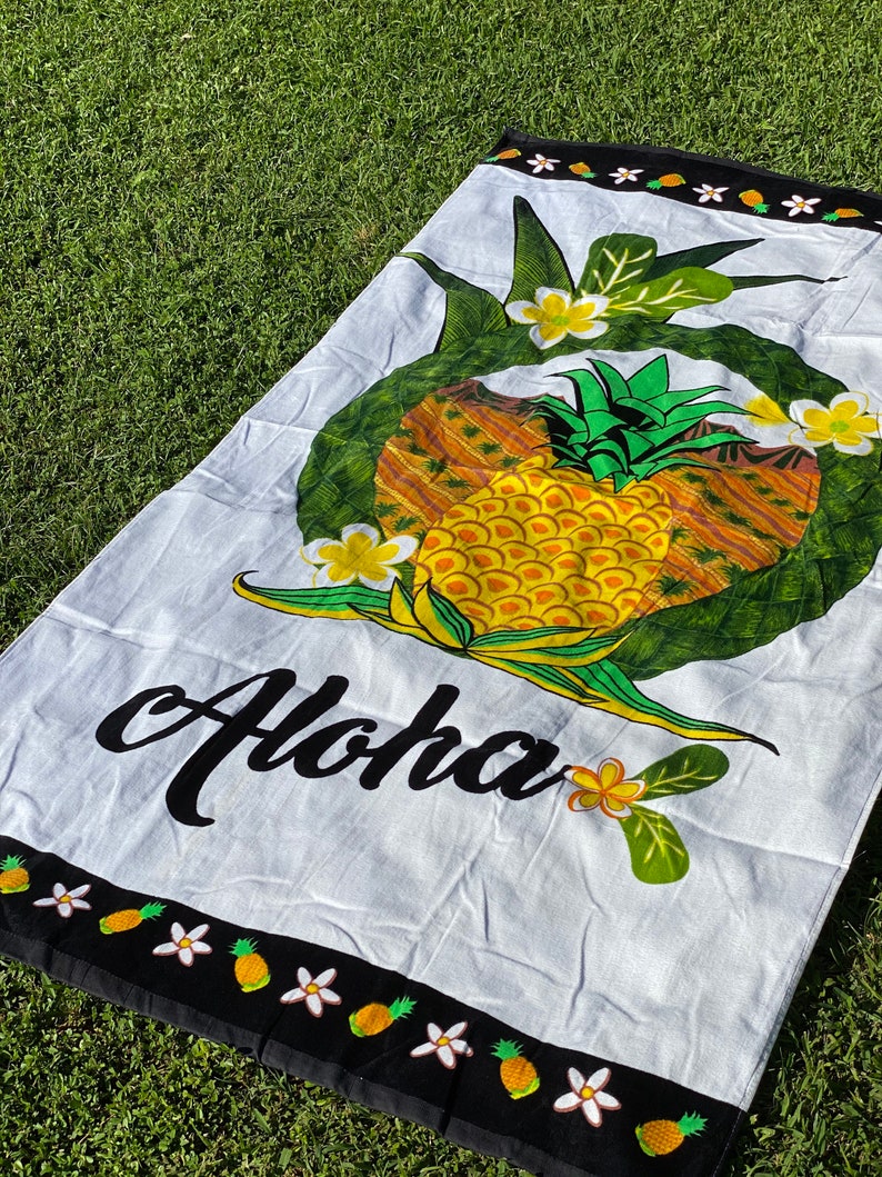 Maui Hawaiian Beach Towel 100 Cotton Maui Hawaii Rainbow Etsy