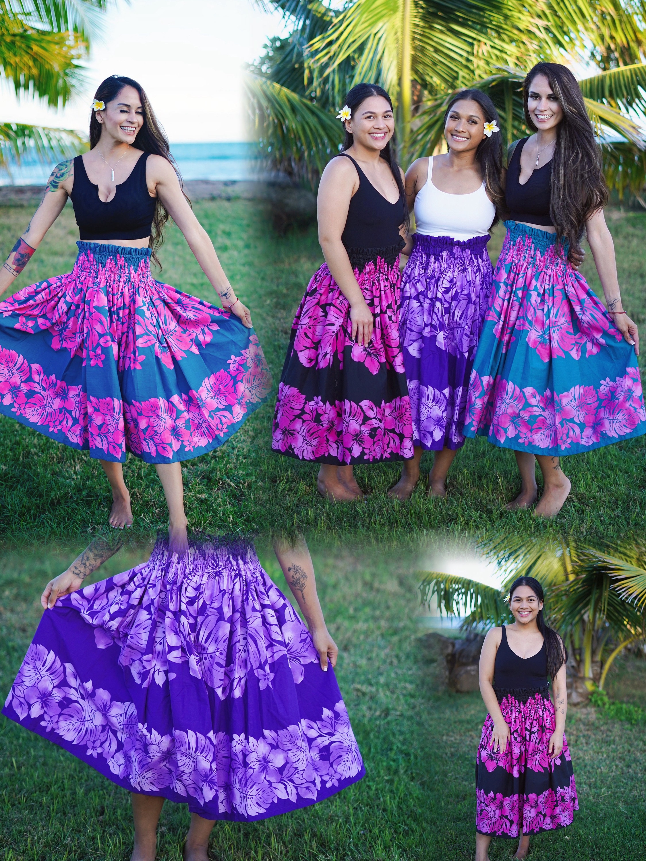 Made in Hawaii Handmade Art Hawaiian Pau Skirt/ Hula Skirt - Hula