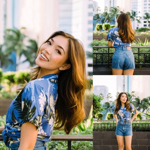 NinthIsle Made in Hawaii Cooler Sommer Aloha Shirt - Leichte tropische Hawaii-Resort-Kleidung für Frauen, Strand, Kreuzfahrt & Urlaub und Spaß