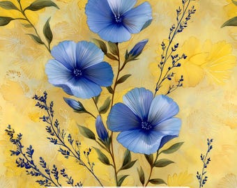 26/Flores de cinco pétalos Tela de rayón cortada a medida