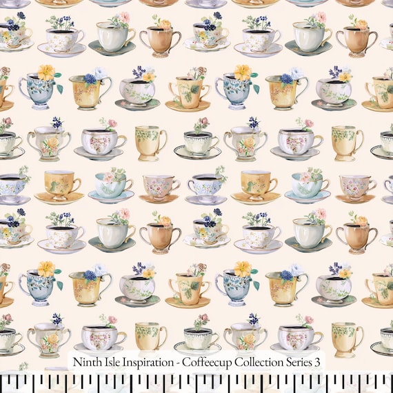 25/Coffeecup Collection Cotton Poplin Fabric