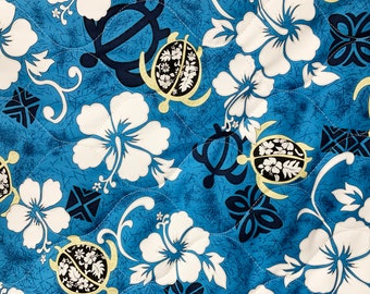 NinthIsle Original Quilted Fabric -  56 inch Wide - Sold by Yard - Aloha Honu Turtle Print - Bulk and Wholesale
