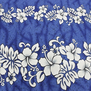 NinthIsle Exclusive Original Design 100 % Cotton Fabric - Hibiscus Flowers - Sold by the Yard - Bulk Order Available Handmade Gifts