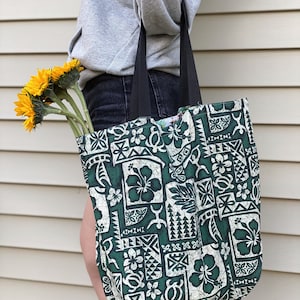 NinthIsle Eco‑friendly 100% premium cotton tote bag, Made in Hawaii – durable, reversible, customizable, exclusive designs, wholesale Ava