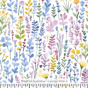 25/SPRING NinthIsle Inspiration Exclusive Romantic Art 100 % Cotton Fabric - Lavender Series - DIY Bulk Order Available Handmade Gifts