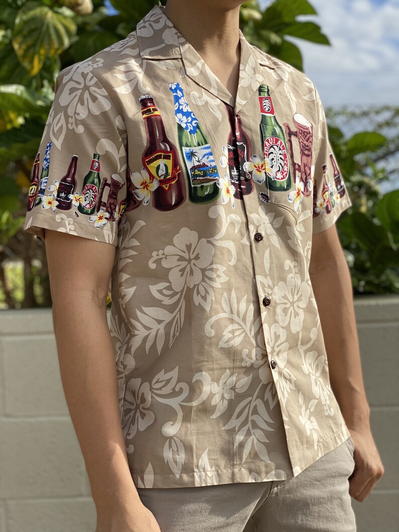 Hawaiian Brewed Beer Aloha Shirt Made in Hawaii 100 Etsy