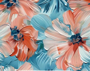 24/SUMMER Rayon Fabric - Flower Power Series - Handmade Print in HI