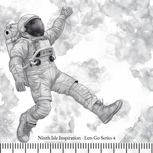 24/SPRING NinthIsle Inspiration Exclusive Creative Space Art 100 % Cotton Fabric - Let&#39;s Go 怎么一回事 Series - By the Yard DIY Bulk Order Gifts