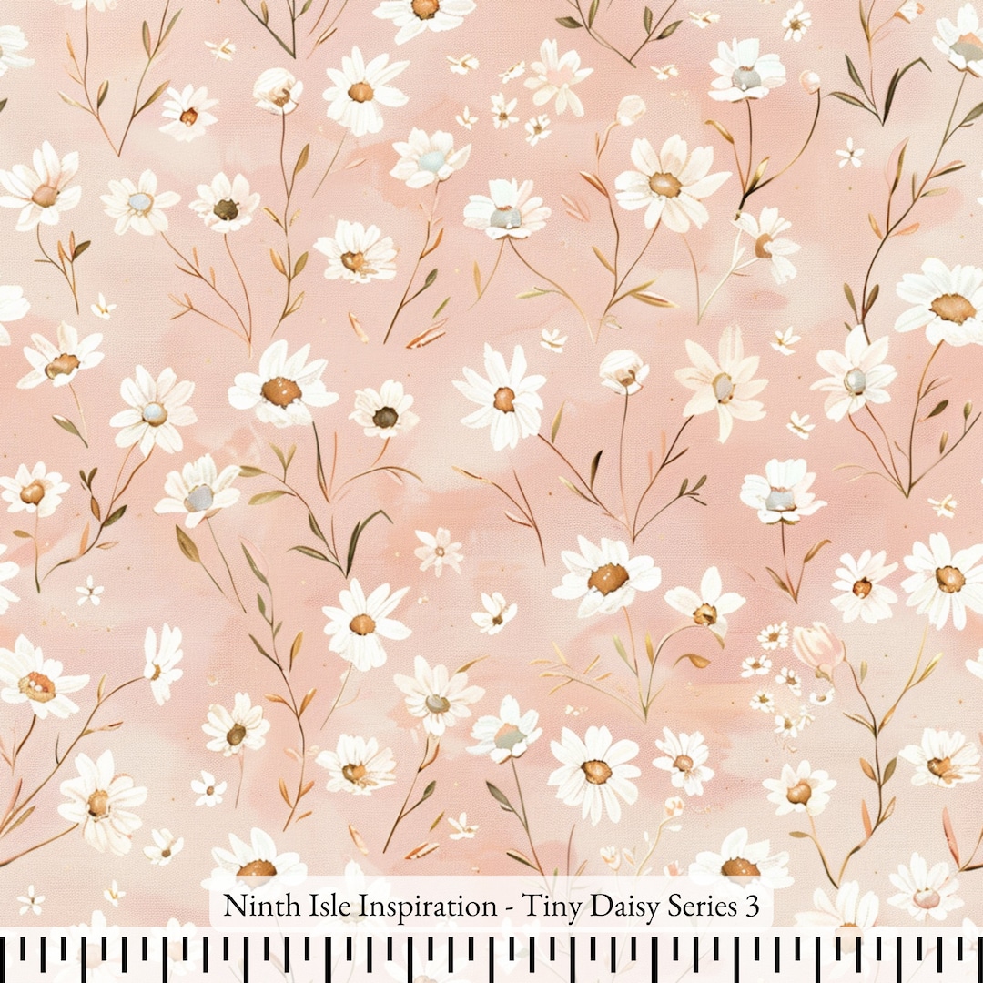 24/SUMMER NI&I Cotton Poplin Fabric - Tiny Daisy Series - Handmade