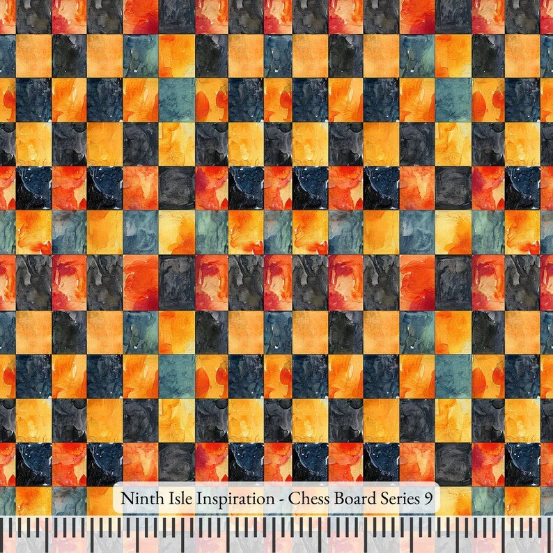 23/WINTER NI&I Cotton Poplin Cotton Fabric - Chess Board Series ...