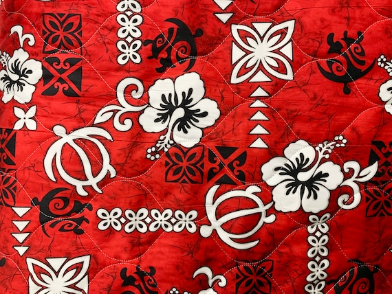 NinthIsle Original Quilted Fabric -  56 inch Wide - Sold by Yard - Aloha Honu Turtle Print - Bulk and Wholesale