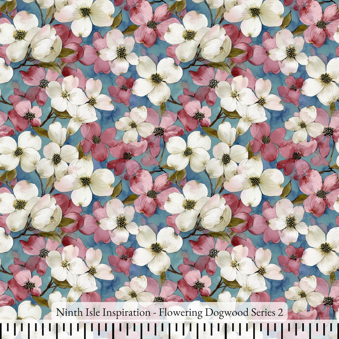 BOOTLEG CD 花柄アートワーク 25/flowering Dogwood Cotton Poplin Fabric by the Yard - Etsy