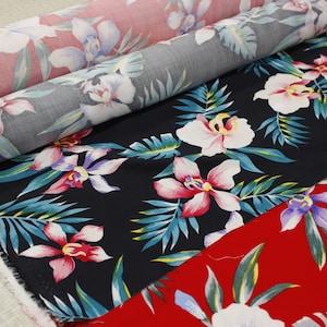 NinthIsle Original Neuer Orchideen-Kunstseide-Stoff