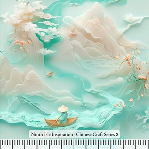 24/SPRING Rayon Fabric - Chinese Craft Series - Handmade Print in HI