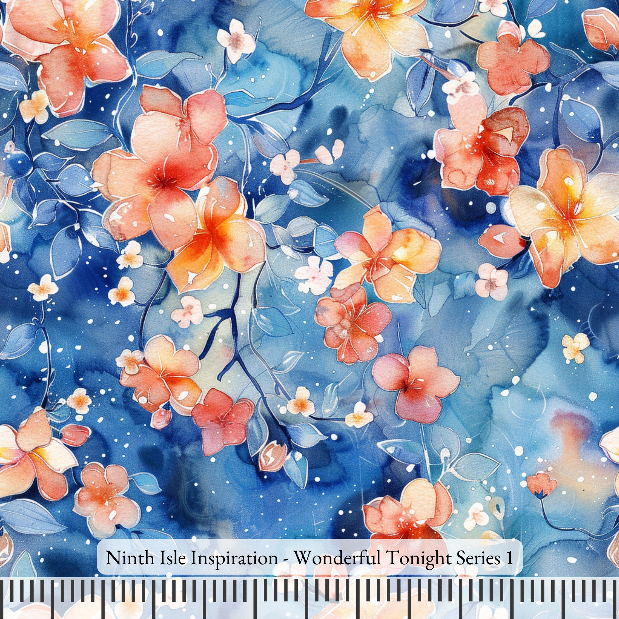 24/SPRING NinthIsle Inspiration Exclusive Romantic Art 100 % Rayon Fabric - Wonderful Tonight Series - Sold by the Yard DIY Bulk Order Gifts
