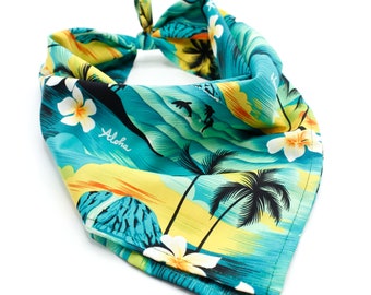 NinthIsle Made in Hawaii Matching Bandana Scarf – Durable Fun Print, Soft Breathable Headscarf, Neck Wrap & Pet Customizable Accessory